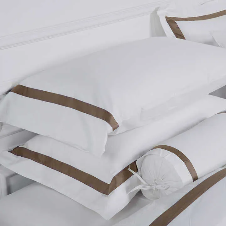 الجملة المعزون طقم سرير 100% قطن واحد ملاءات السرير الأبيض فندق أغطية سرير Wholesale Comforters Bedding Set 100% Cotton Single Bed Sheets White Hotel Bed Linen