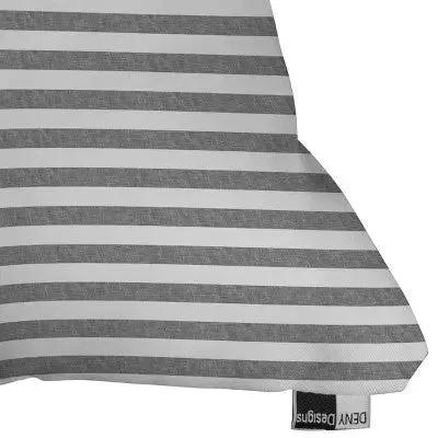 16"x16" Little Arrow Design Co. Striped Square Throw Pillow Gray - Deny Designs