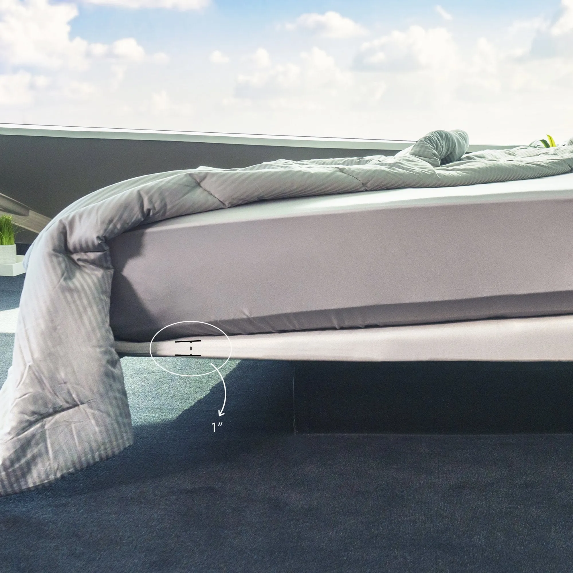 Avana Mattress Elevator Under Bed 5-Inch Gentle Incline Foam Support