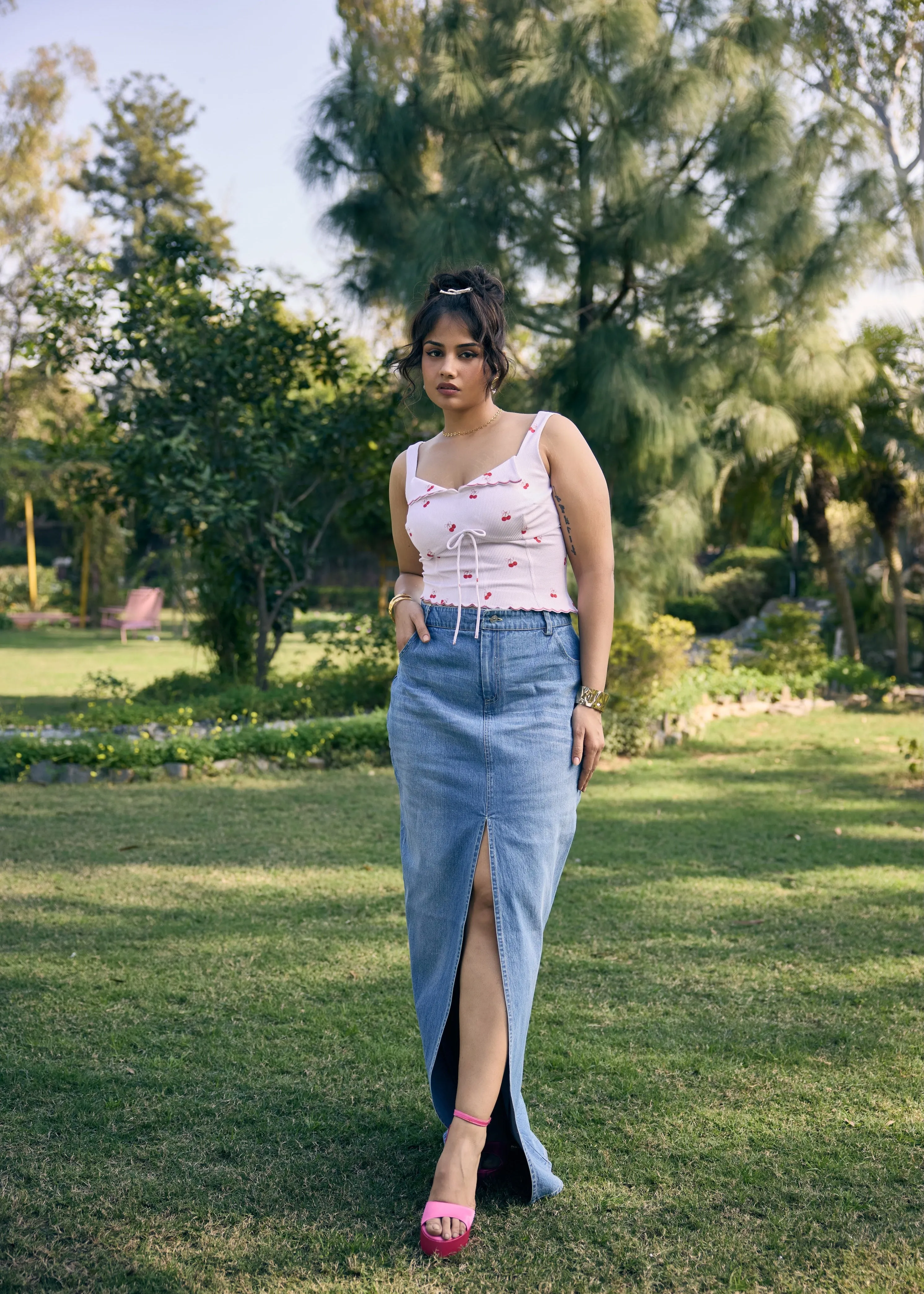 Averil White Printed Top