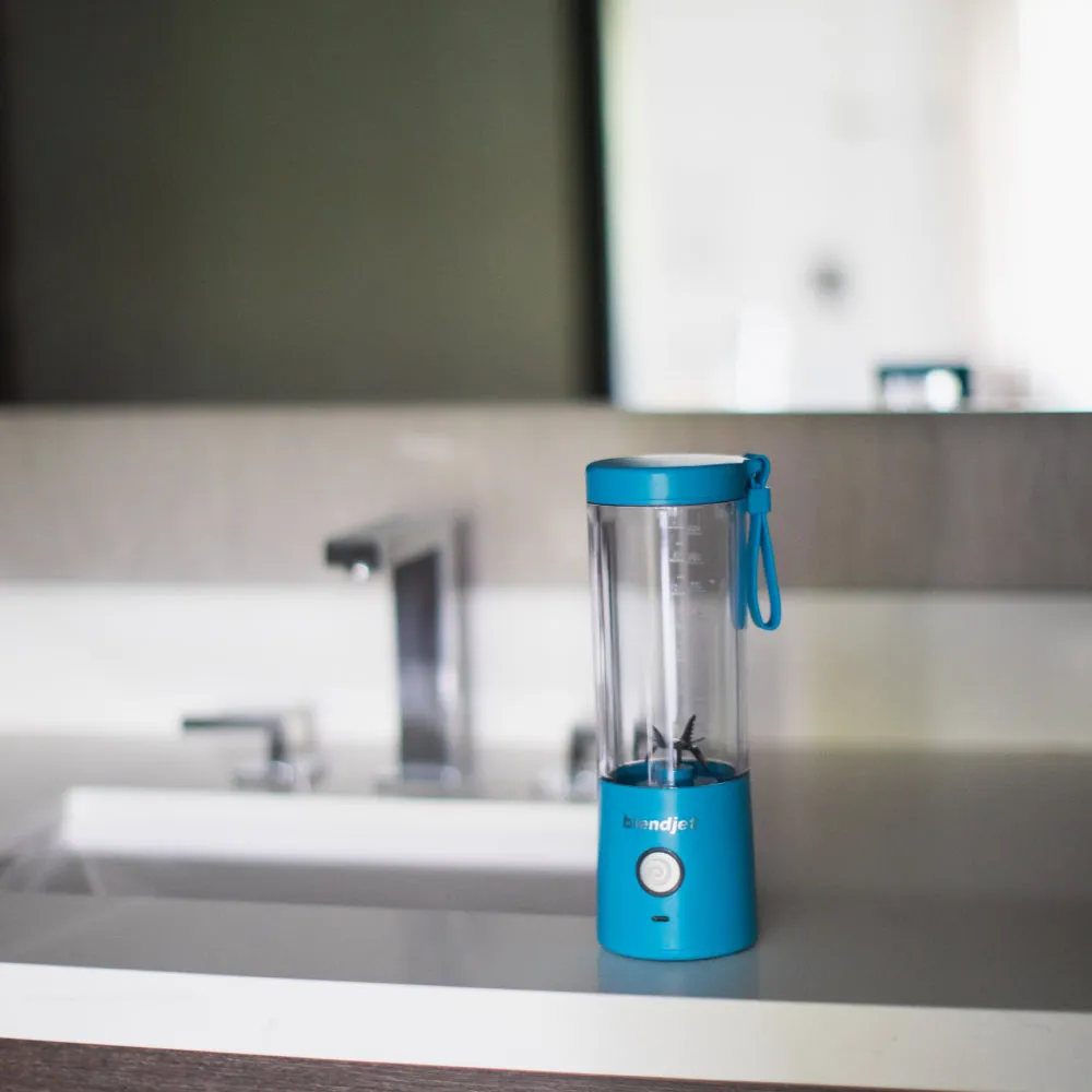 BLENDJET V2 Portable Blender - World's Most Powerful Compact 16Oz BPA Free Blender - Ocean