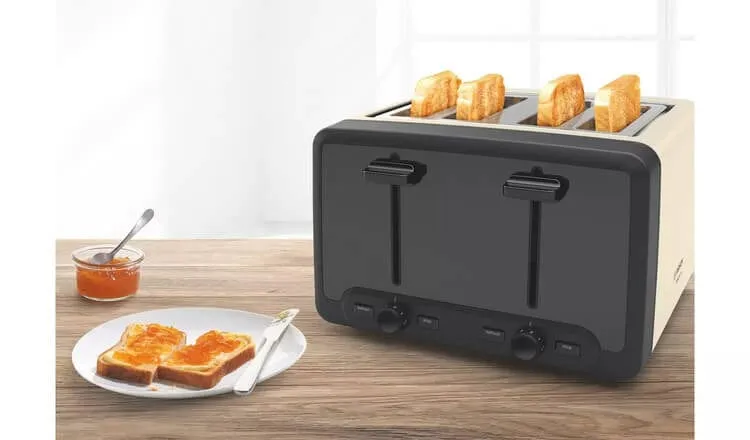 Bosch TAT4P447GB 4-Slice Toaster, Cream