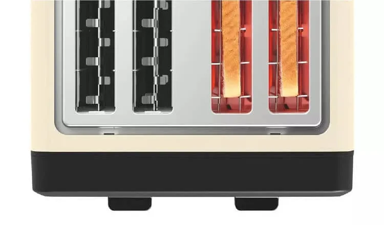 Bosch TAT4P447GB 4-Slice Toaster, Cream