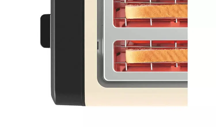 Bosch TAT4P447GB 4-Slice Toaster, Cream