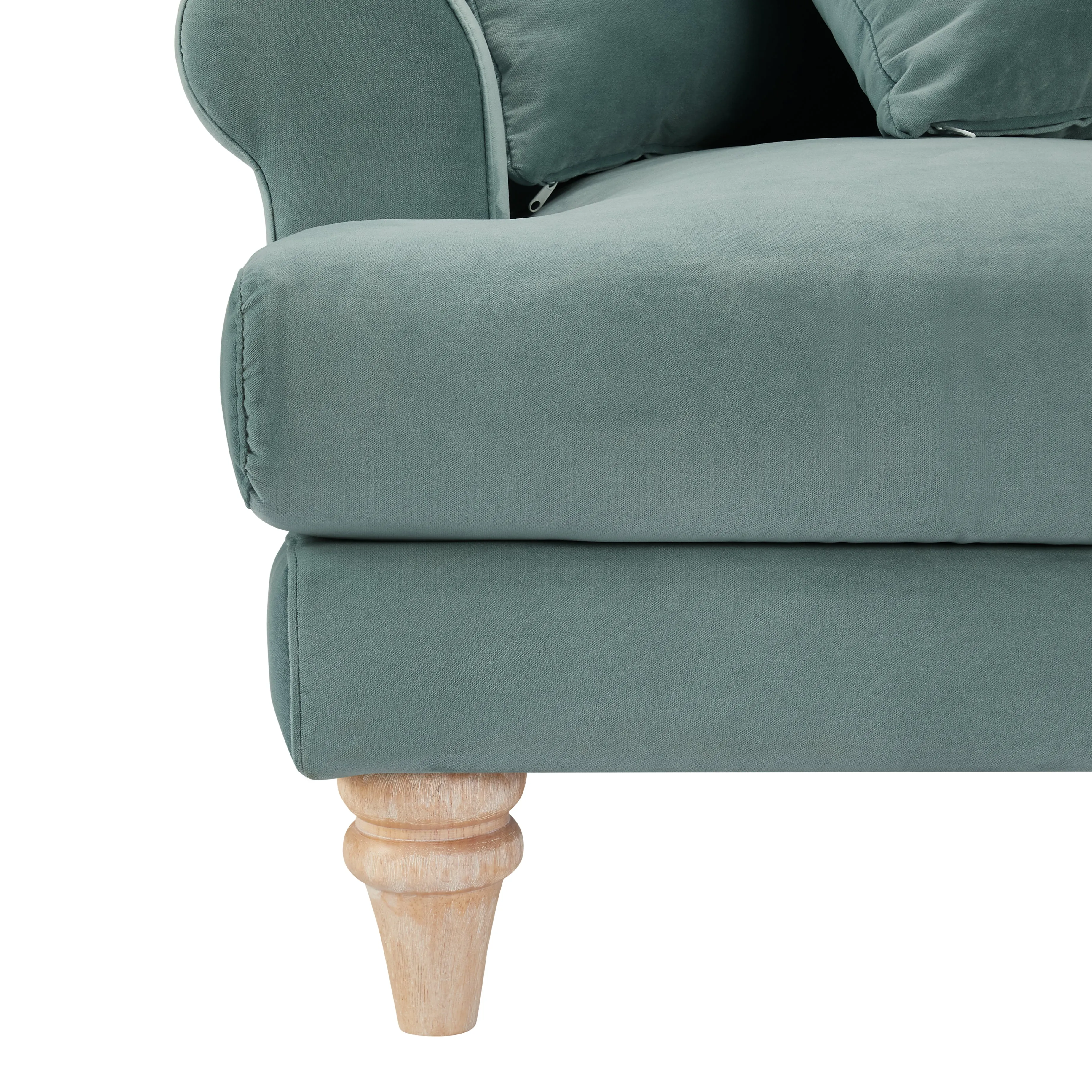 Churchill 2 3 Seater Sofa Set With Scatter Back Cushions, Luxury Teal Velvet