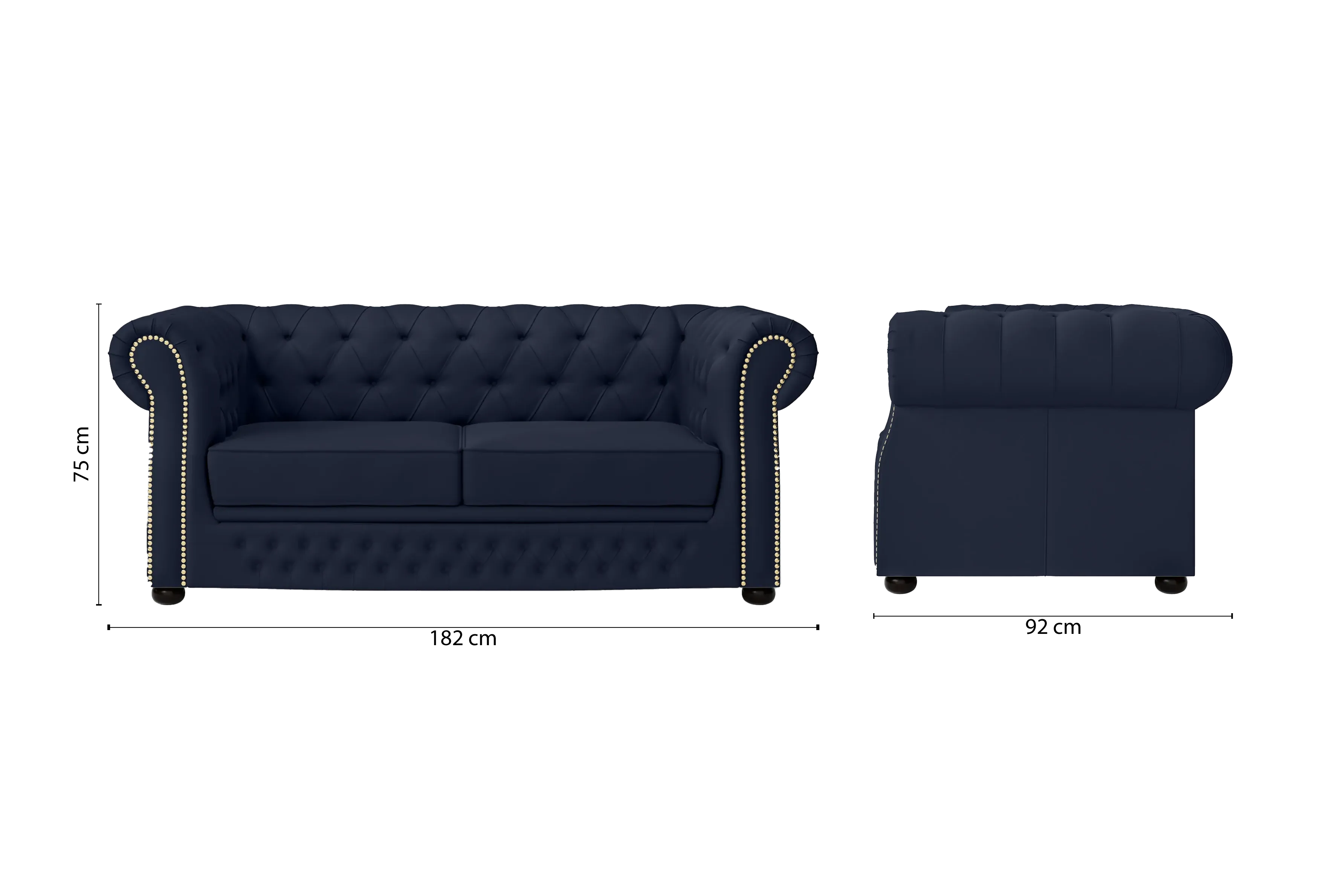 Cuneo 2 Seater Sofa Spruce Leather