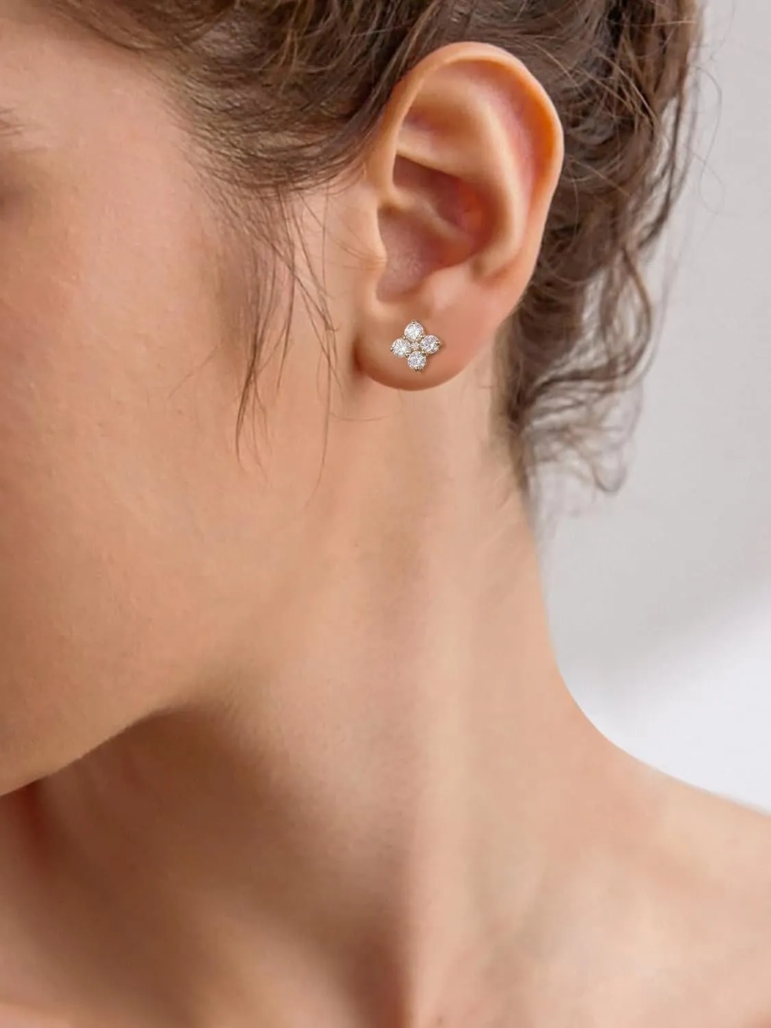 D Color VVS1 Clarity Moissanite Sparkle Stud Earrings for Women, Really Authentic Solid 925 Sterling Silver, Valentines Anniversary Birthday Mothers Day Jewelry, Ideal Gift for Her