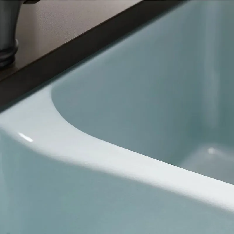 Deerfield 22" x 33" x 9.63" Enameled Cast Iron Double-Basin Undermount Kitchen Sink in Biscuit