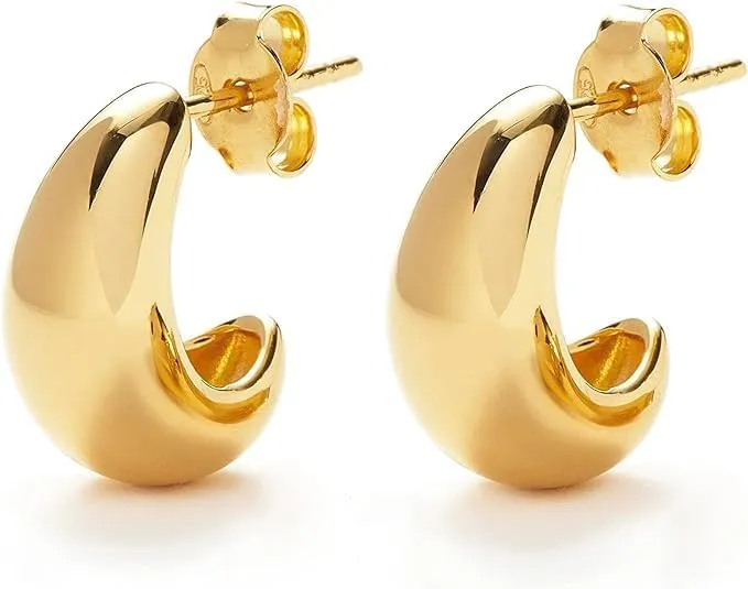 FloRa Drop Hoop Earrings for Women, Trendy Minimalist Multi Hoops Claws Wrap Stud Earrings Dainty Jewelry