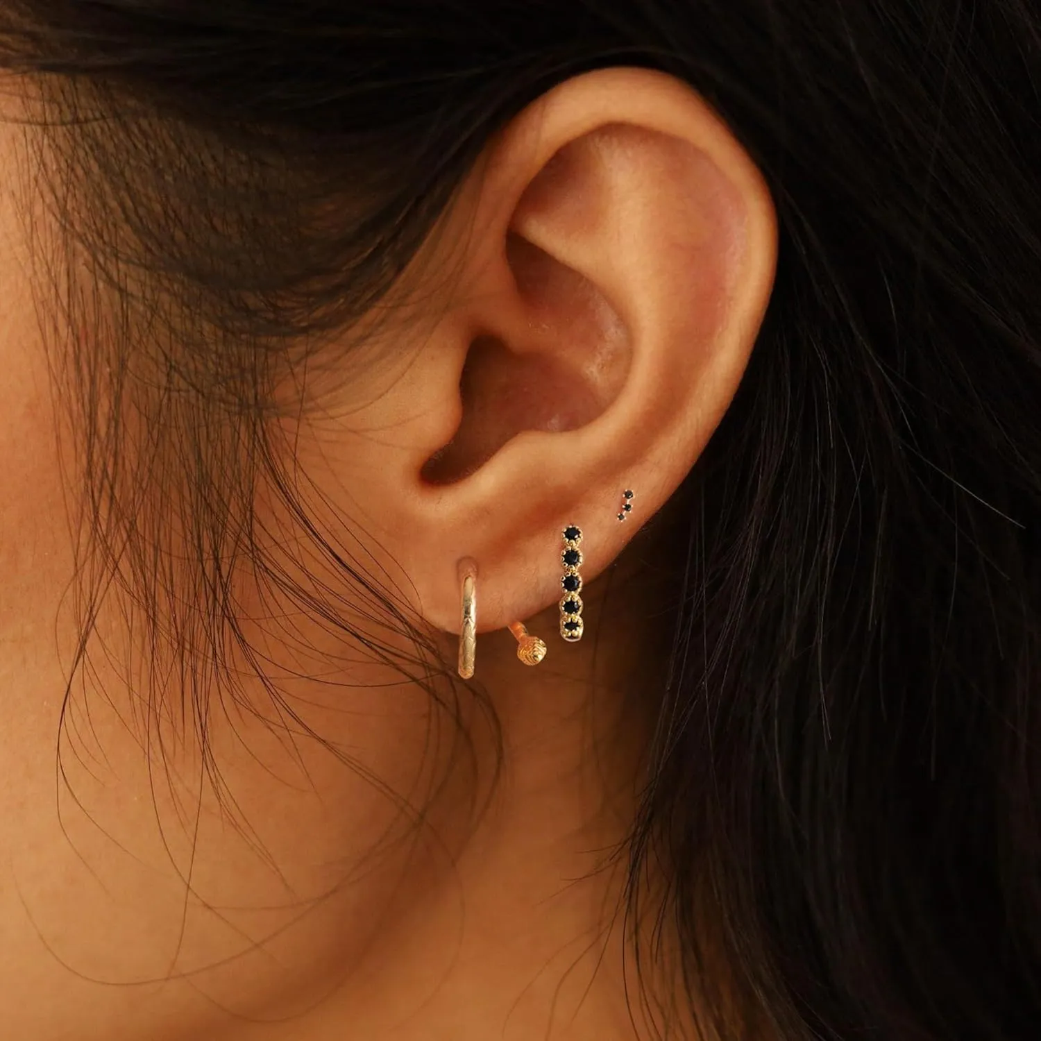 Gold Earrings for Women Set, 14k Plated Huggie Hoop Earrings Set Cartilage Earring Stacks Butterfly Dangle Heart Dangling Snake Stud Earrings Gold Jewelry Sets for Women