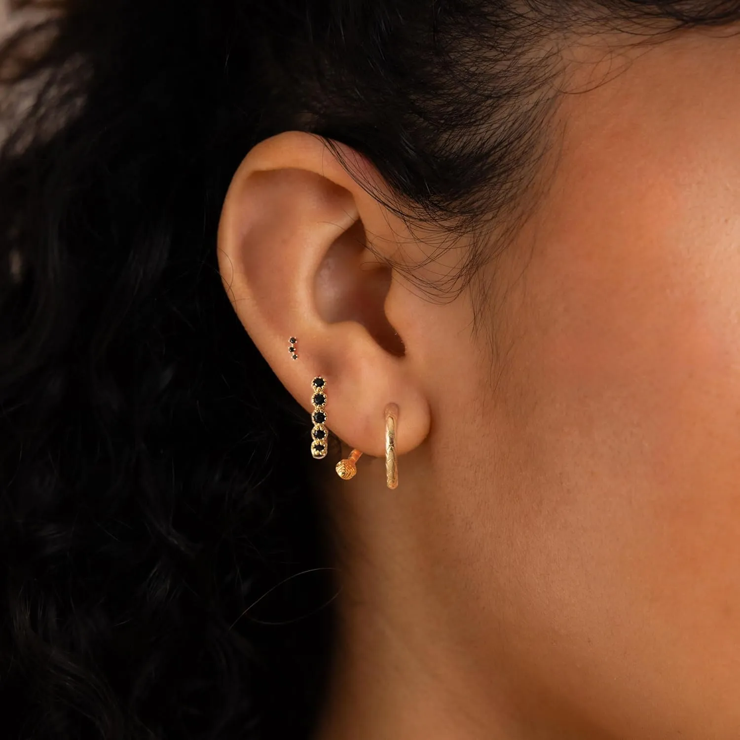 Gold Earrings for Women Set, 14k Plated Huggie Hoop Earrings Set Cartilage Earring Stacks Butterfly Dangle Heart Dangling Snake Stud Earrings Gold Jewelry Sets for Women