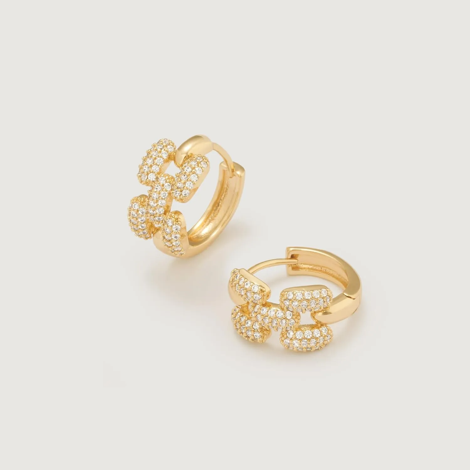 Gold Hoop Earrings for Women Trendy 14K Gold Plated Cubic Zirconia Sterling Silver Post Gold Earrings Hypoallergenic Simple Gold Jewelry