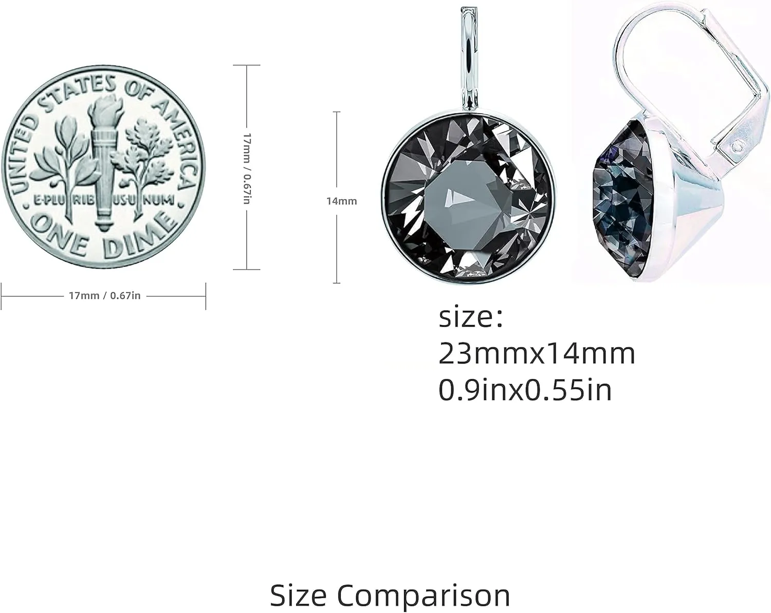 Gorgeous Solitaire Earrings for Women - Embellished with Austrian Crystals, Leverback Drop, Perfect for Any Occasion, Ideal Gifts for Women