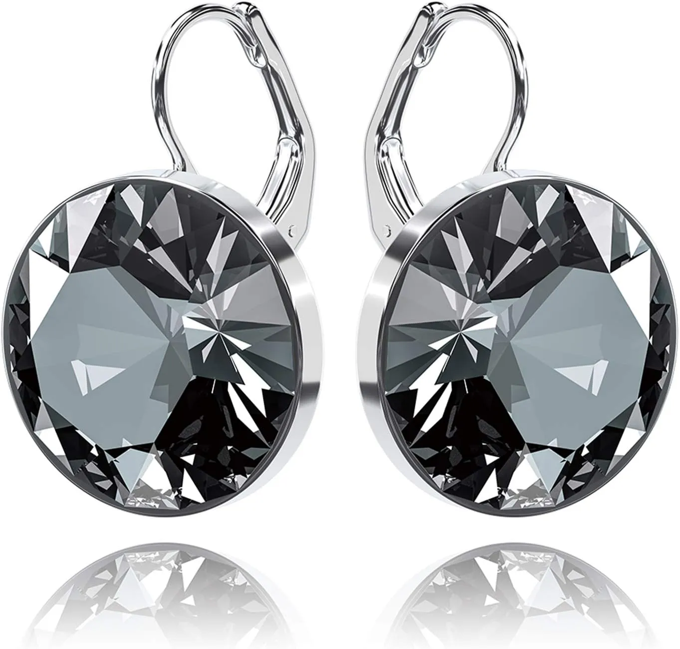 Gorgeous Solitaire Earrings for Women - Embellished with Austrian Crystals, Leverback Drop, Perfect for Any Occasion, Ideal Gifts for Women