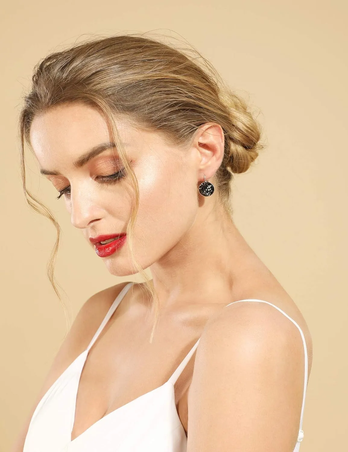 Gorgeous Solitaire Earrings for Women - Embellished with Austrian Crystals, Leverback Drop, Perfect for Any Occasion, Ideal Gifts for Women
