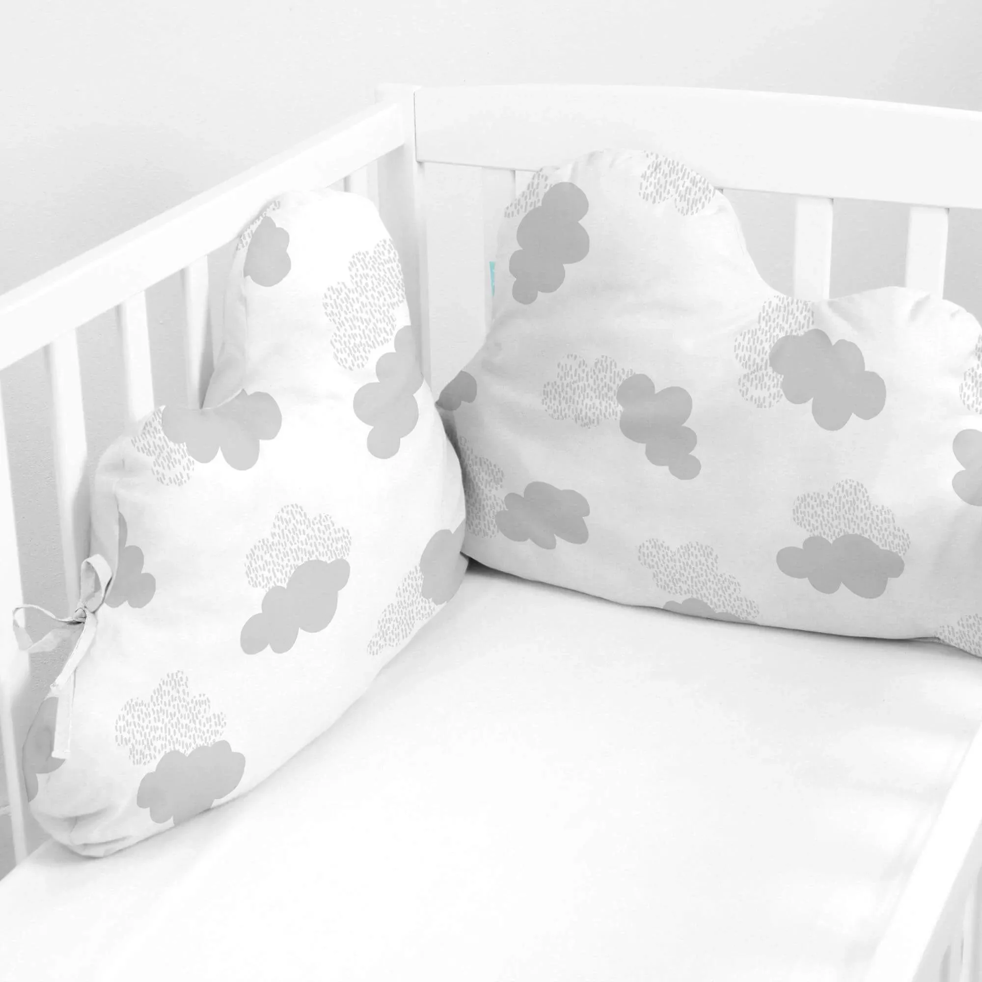Happy Friday Cloud Shaped Bumper 60/40cm Grey