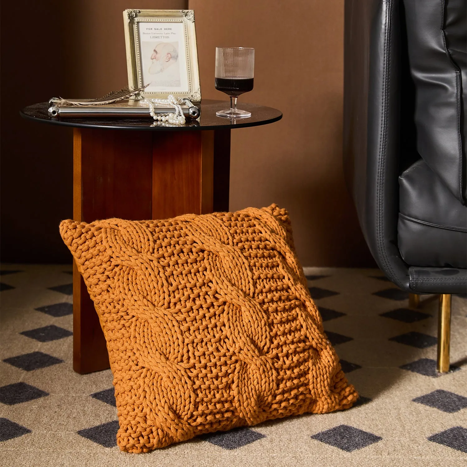 Luxury Chunky Knit Throw Pillow for Comfort and Style