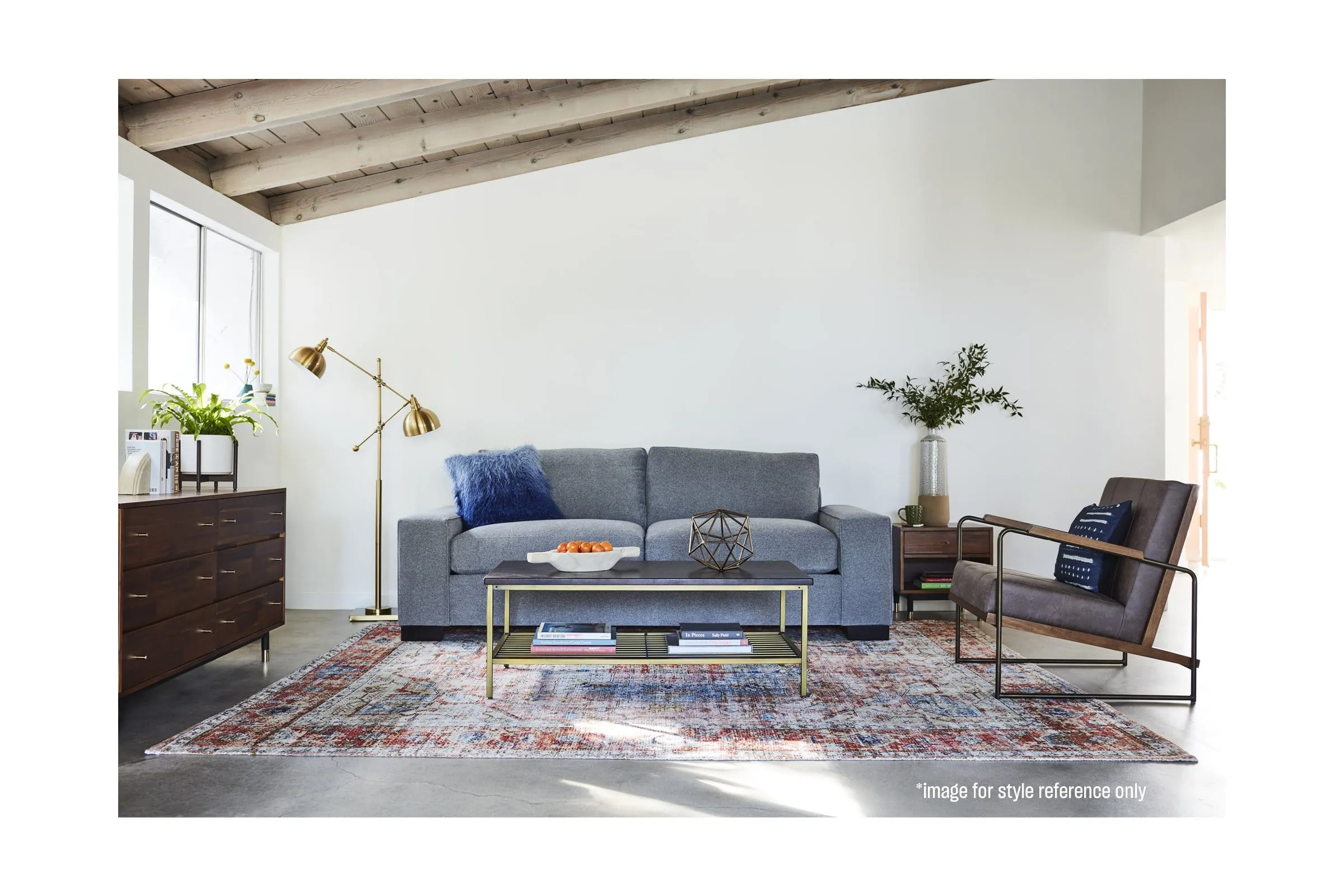 Melrose Apartment Size Sleeper Sofa Bed :: Leg Finish: Pecan / Sleeper Option: Deluxe Innerspring Mattress
