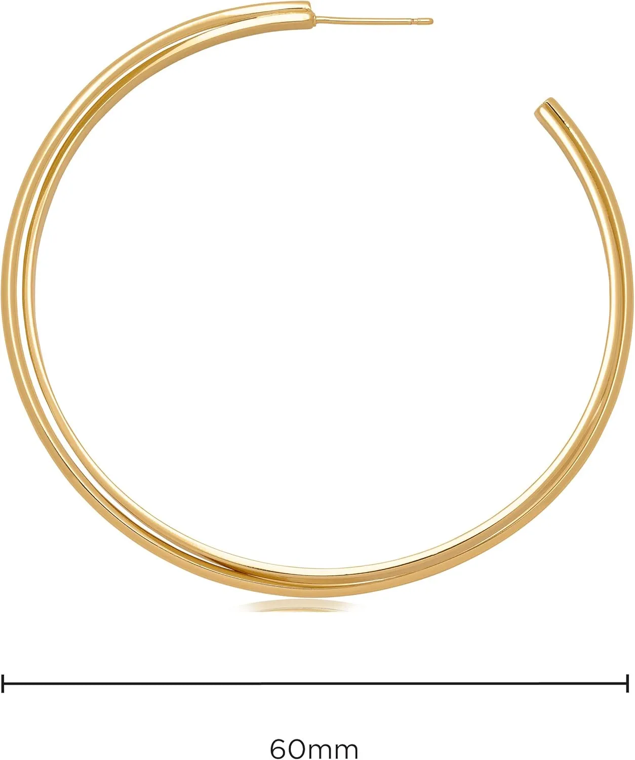 Milla Open Hoop Earrings For Women Trendy, Gold Thick Hoop Earrings for Women or Chunky Silver Hoop Earrings, Hypoallergenic and Easy to Wear
