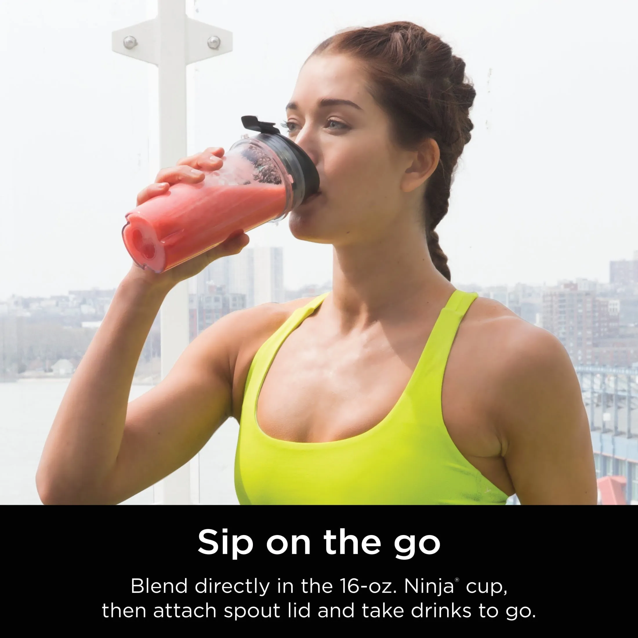 Ninja Fit Personal Single-Serve Blender, 700 Watts, 16-oz. Cup, Stone