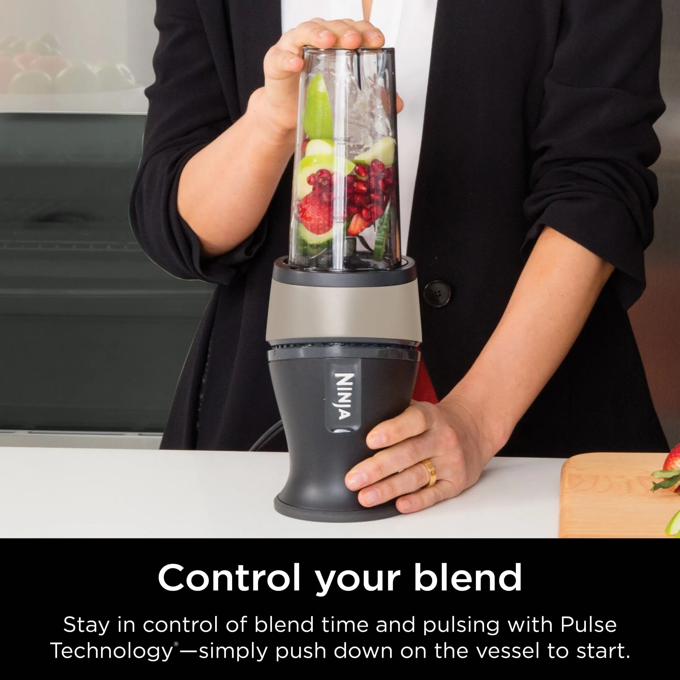 Ninja Fit Personal Single-Serve Blender, 700 Watts, 16-oz. Cup, Stone