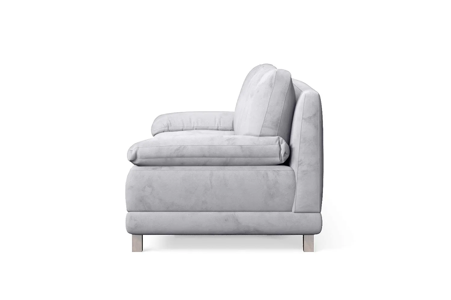 Novara 3 Seater Sofa Silver Velvet