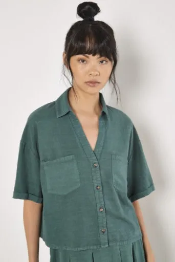 Safari Cropped Slub Shirt