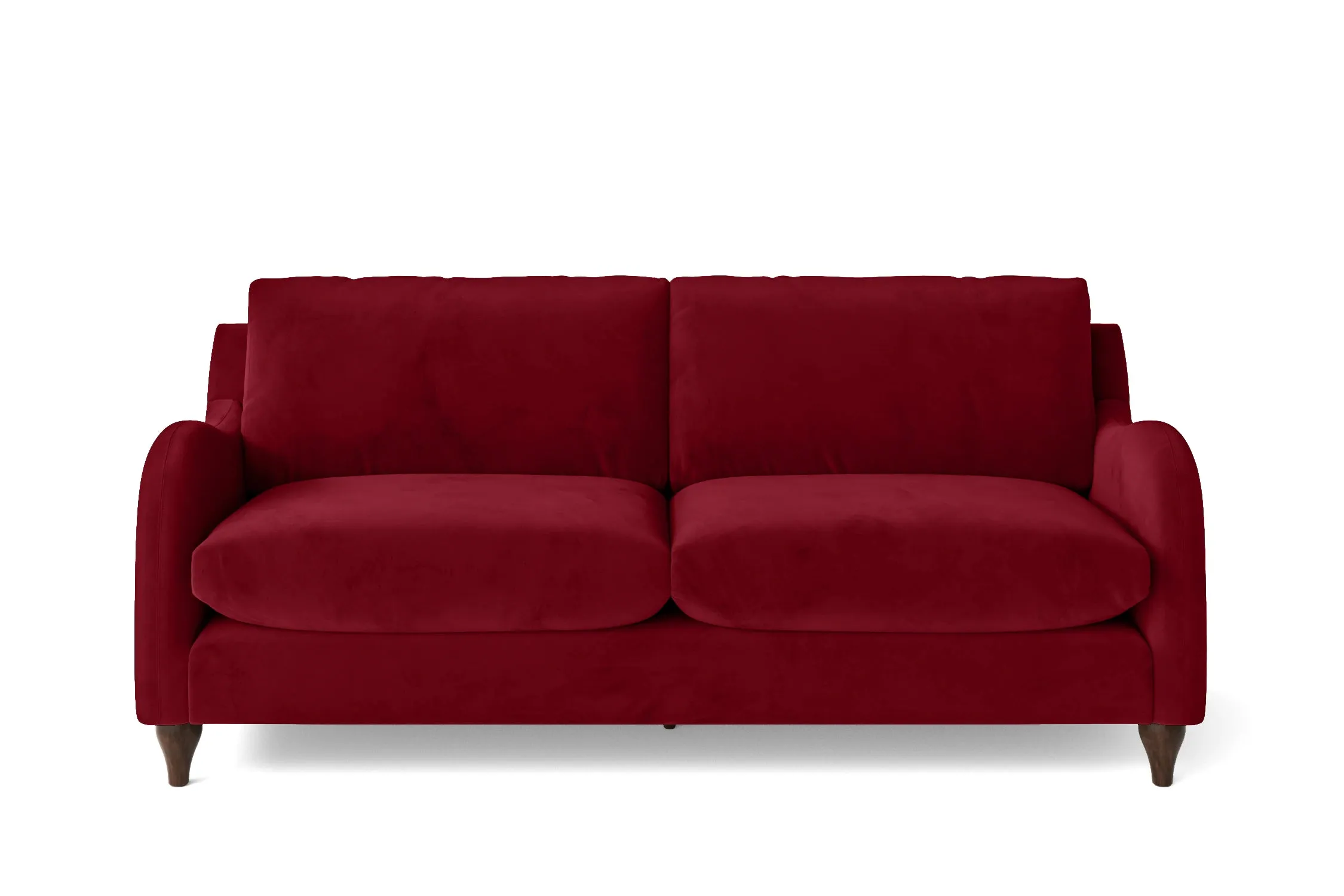 Sallisaw 3 Seater Sofa Red Velvet