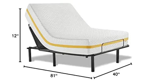 Simmons - Gel Memory Foam Mattress - 12 Inch, Twin XL Size, Plush Feel, Motion Isolating, Moisture Wicking Cover, CertiPur-US Certified, 100-Night Trial