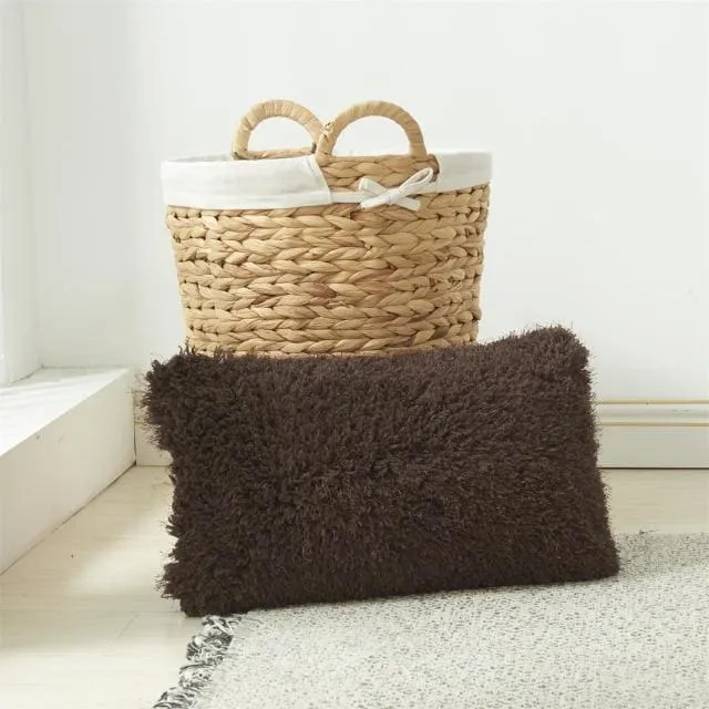 Soft Fur Solid Color Cushion Cover
