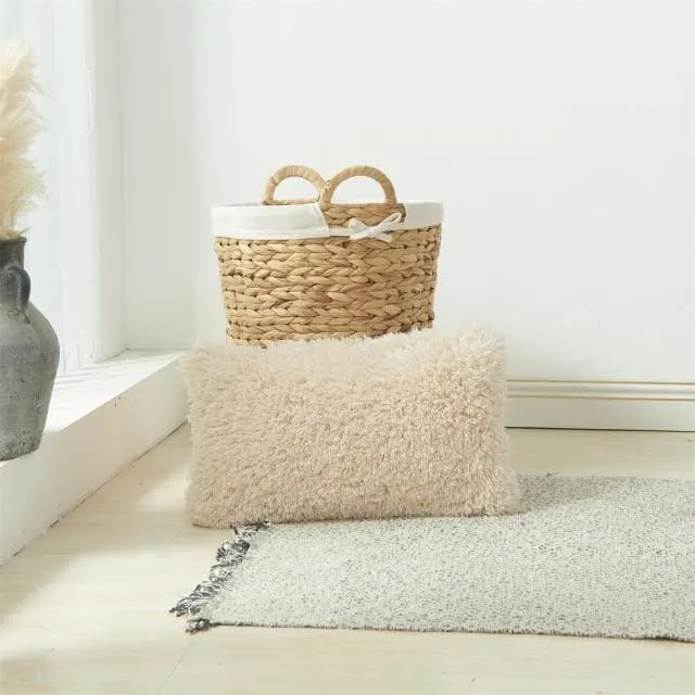 Soft Fur Solid Color Cushion Cover