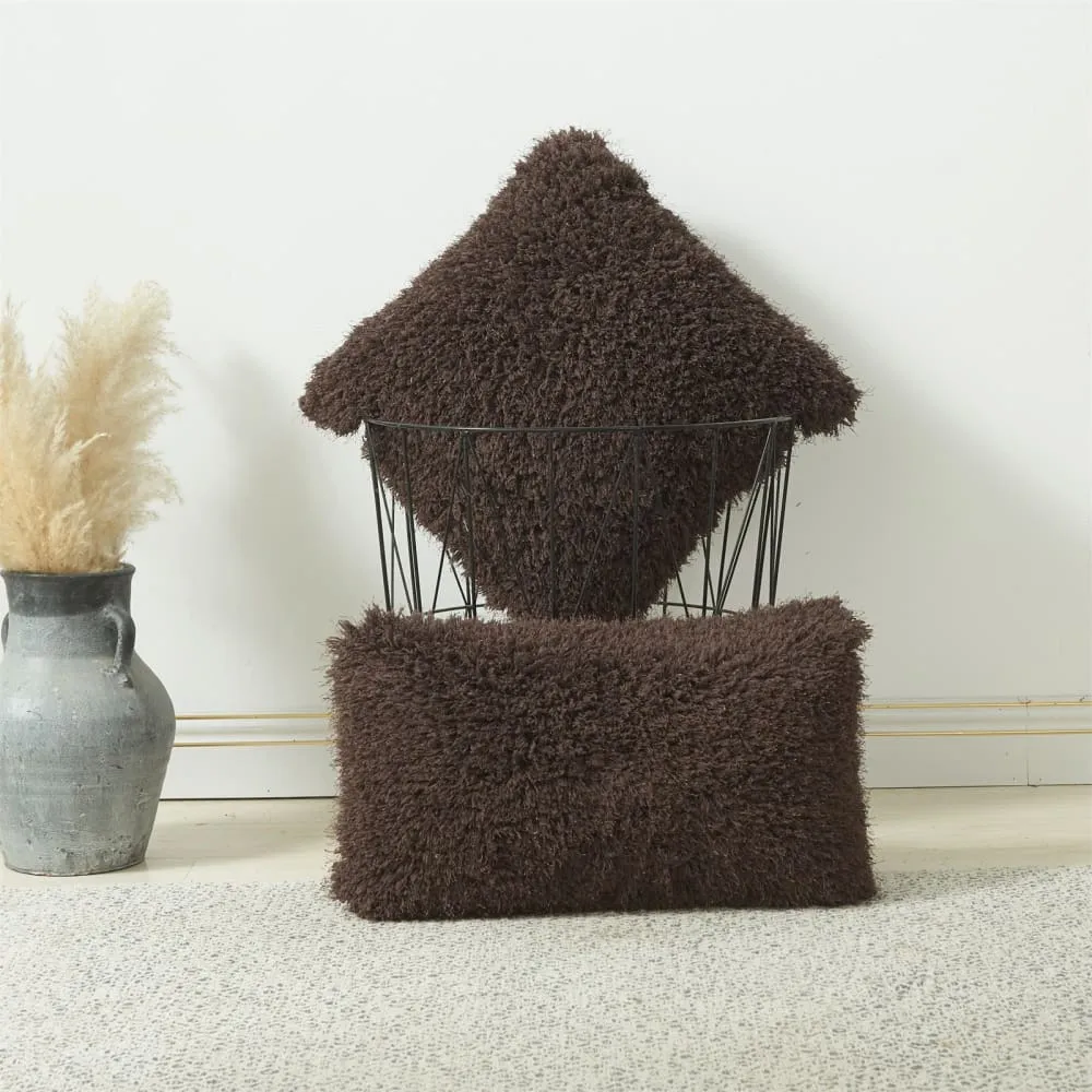 Soft Fur Solid Color Cushion Cover