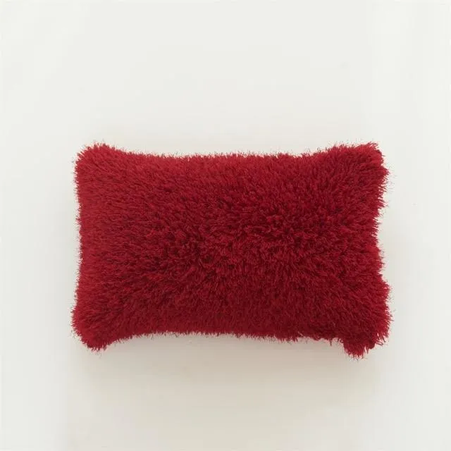 Soft Fur Solid Color Cushion Cover