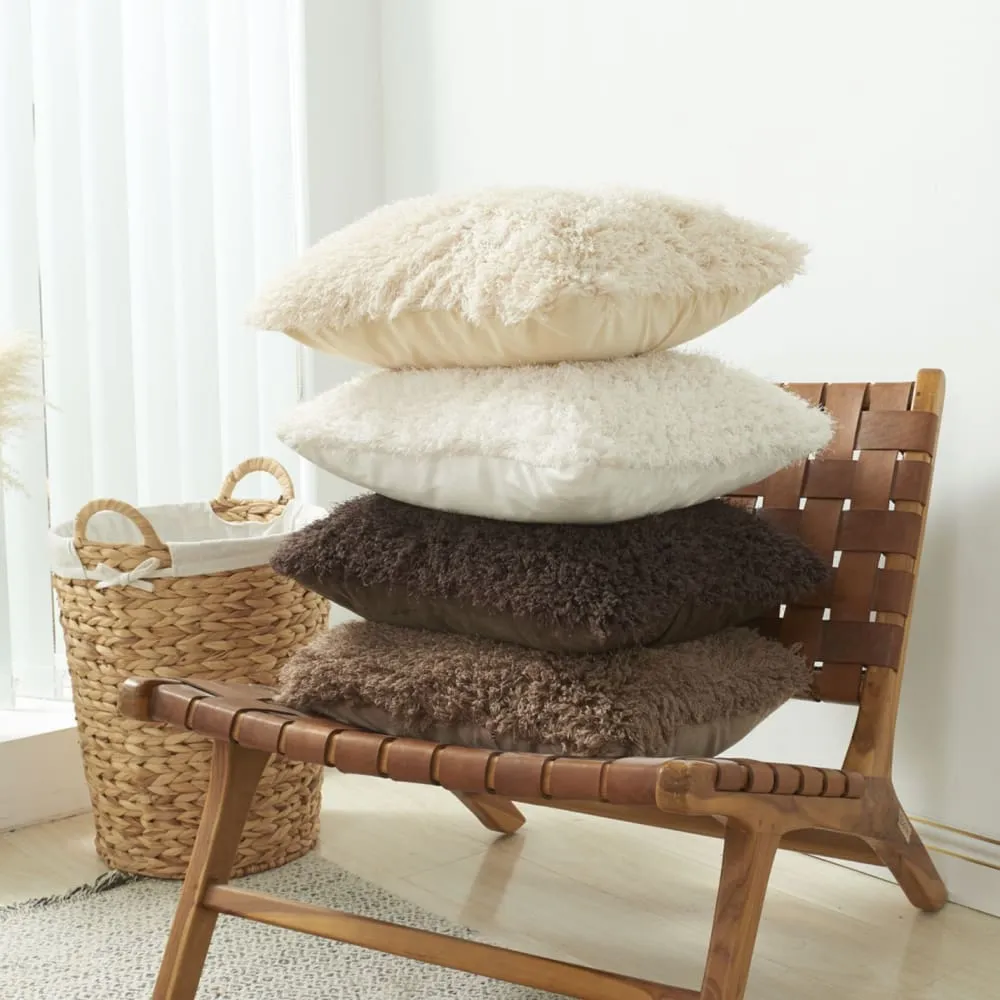 Soft Fur Solid Color Cushion Cover