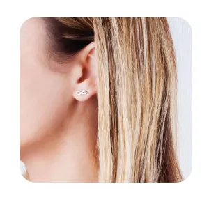 Sterling Silver Small Infinity Stud Earrings  Dainty & Elegant Jewelry for Women, Minimalist Hypoallergenic Earrings (sterling-silver)