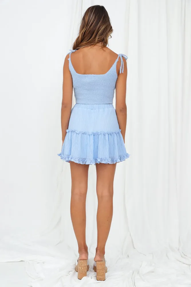 Sun Over Soho Crop Top Sky Blue