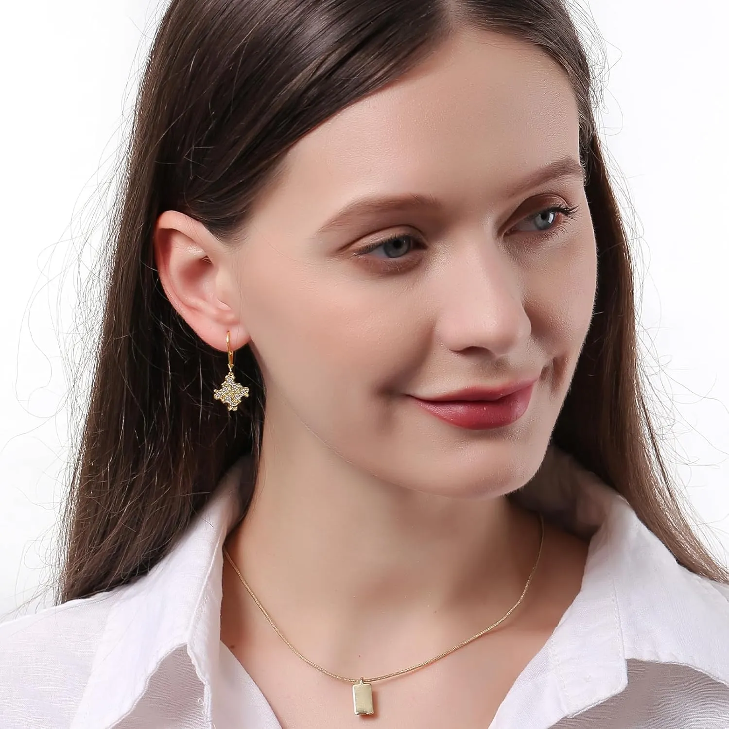 ToHeart Gold Dangle Earrings for Women Small Gold Hoop Earrings