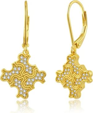 ToHeart Gold Dangle Earrings for Women Small Gold Hoop Earrings