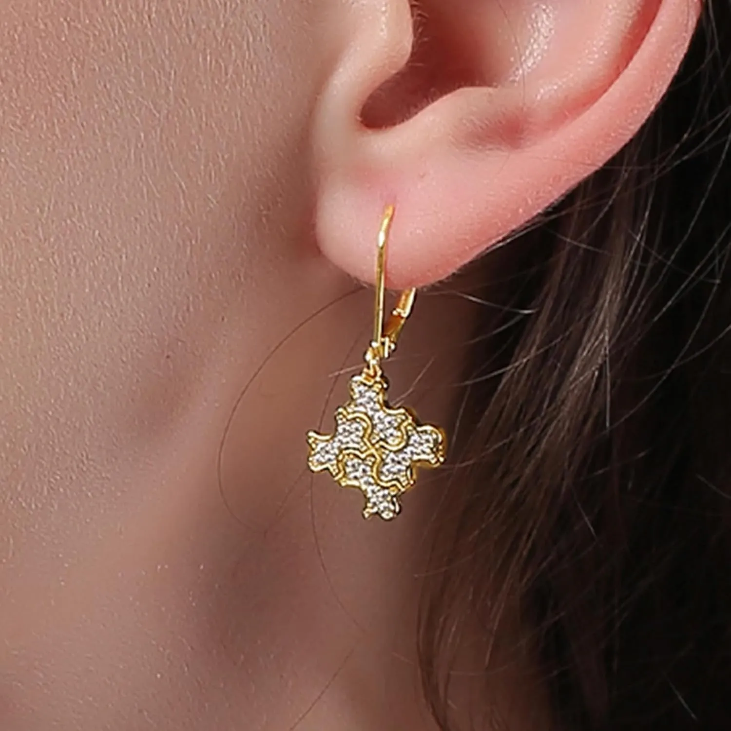 ToHeart Gold Dangle Earrings for Women Small Gold Hoop Earrings