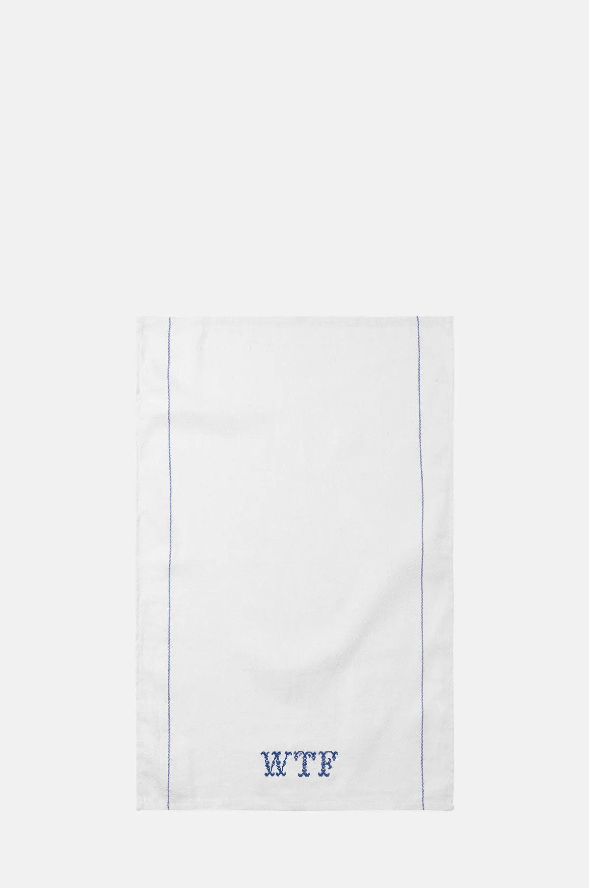 WTF Embroidered Tea Towel